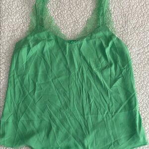 Express Green Sleeveless Camisole Top